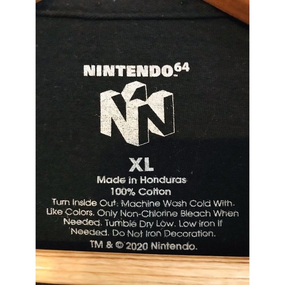 Nintendo Classic N64 Logo Men's XL Black T Shirt - Picture 3 of 4